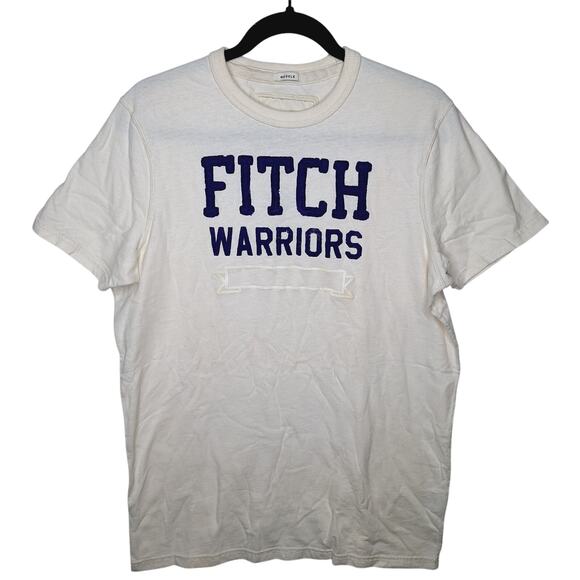 Abercrombie & Fitch Y2K Muscle T-shirt XL Warriors Embroidered College Varsity - Picture 1 of 8